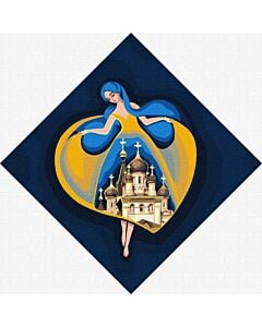 Фото - Набір для розпису за номерами на підрамнику 30*30 см «Берегиня Миколаєва»
