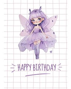 Фото - Листівка «Happy Birthday 2» (фіолетова фея)
