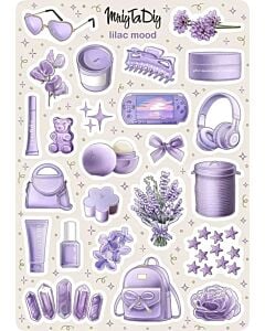 Фото - Стікер лист з наклейками «Lilac mood»