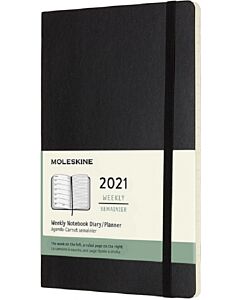 Фото - Щотижневик Moleskine 2021 середній / чорний / твердий