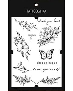 Фото - Тимчасові тату 17*28 см «Гілочки choose happy»
