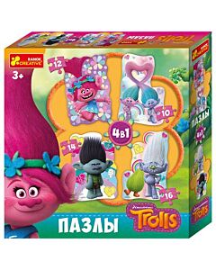 Фото - Пазли 4 в 1. Троллі 3+