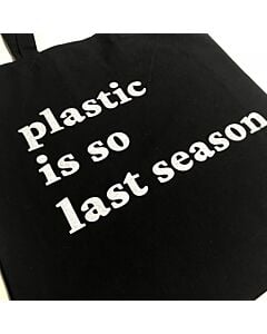 Фото - Торба-шопер "Plastic is so last season" (чорна)