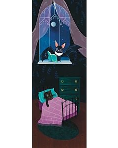 Фото - Закладинка двостороння «Кажан та Кошеня. Перед сном»