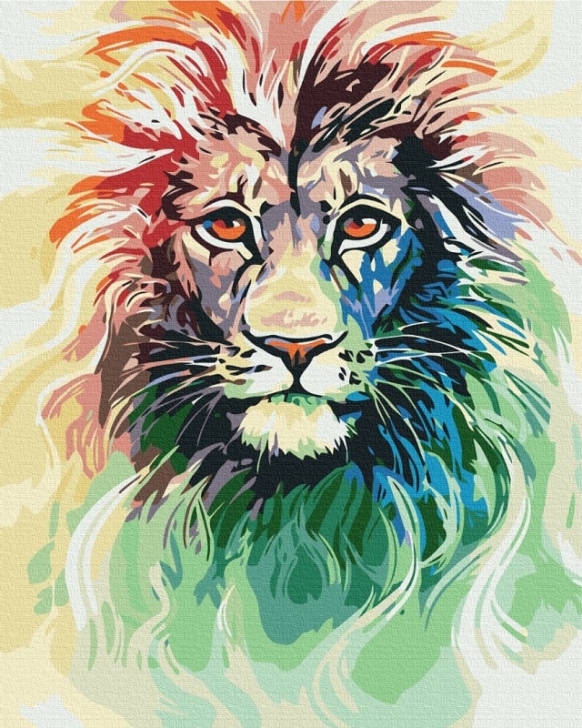 Картина за номерами на підрамнику 40*50 см «Сяйво лева»