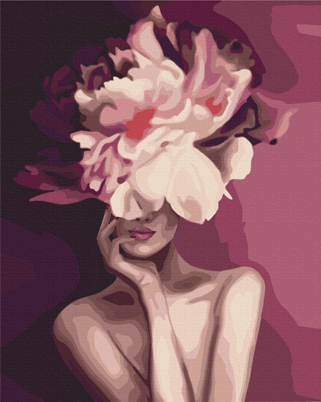 Картина за номерами на підрамнику 40*50 см «Пурпурова квітка»