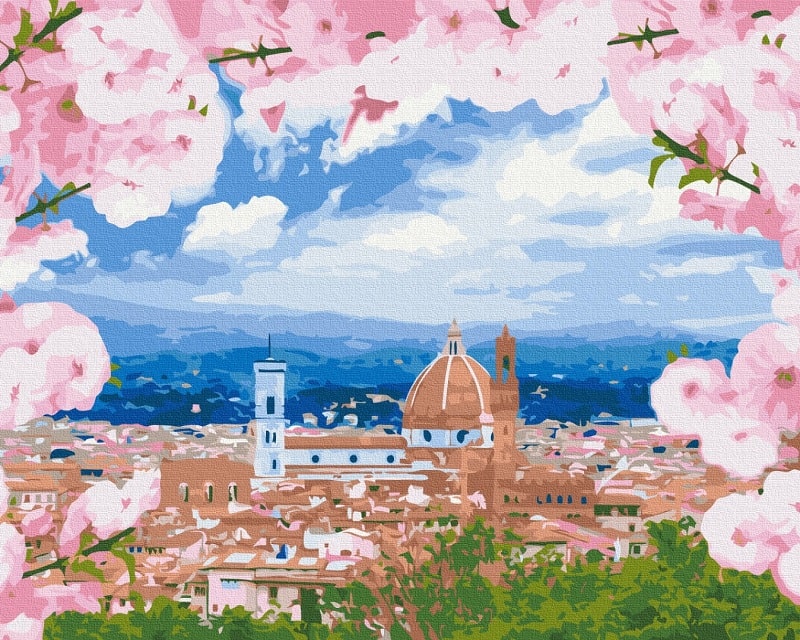 Картина за номерами на підрамнику 50*40 см «Флоренція в цвіту»