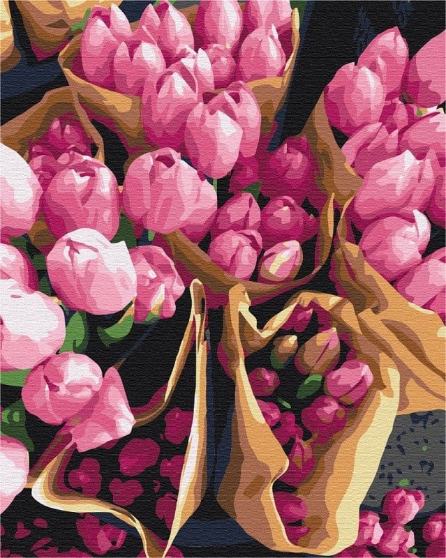 Картина за номерами на підрамнику 40*50 см «Голландські тюльпани»