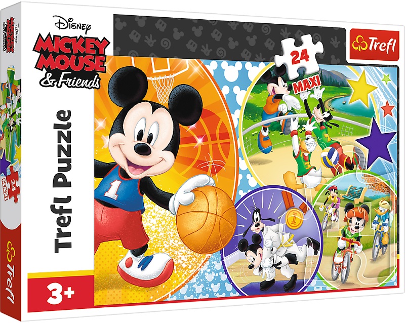 Пазли 24 MAXI «Міккі Маус. Час для спорту / Disney. Mickey Mouse. Time for sport!»