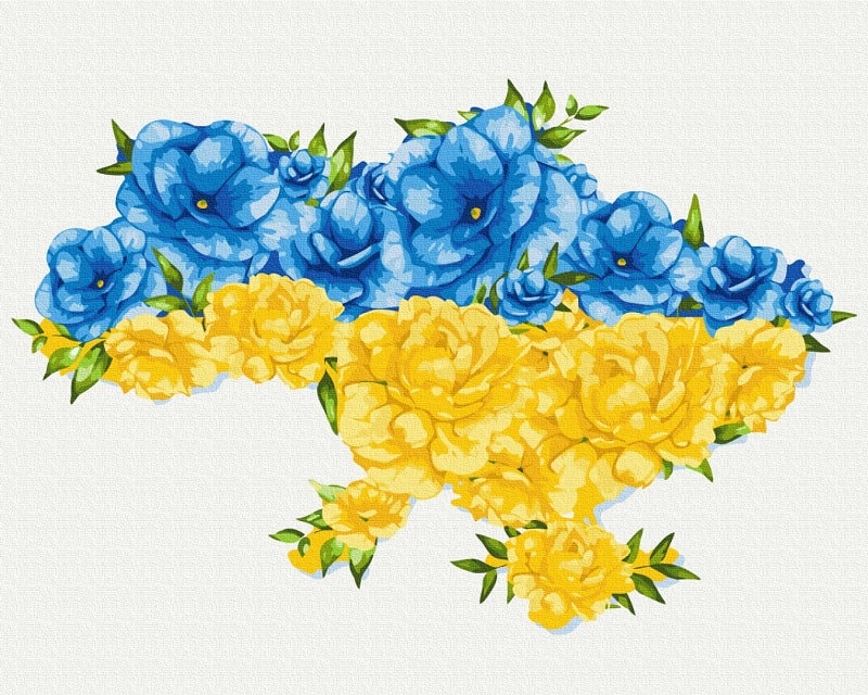 Картина за номерами на підрамнику 50*40 см «Квітуча Україна»