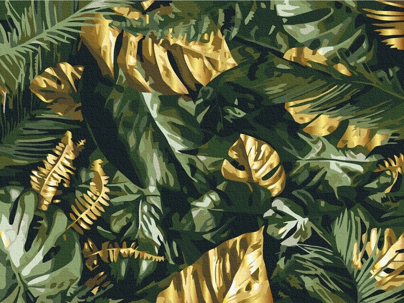 Картина за номерами на підрамнику 50*40 см «Пальмове листя»