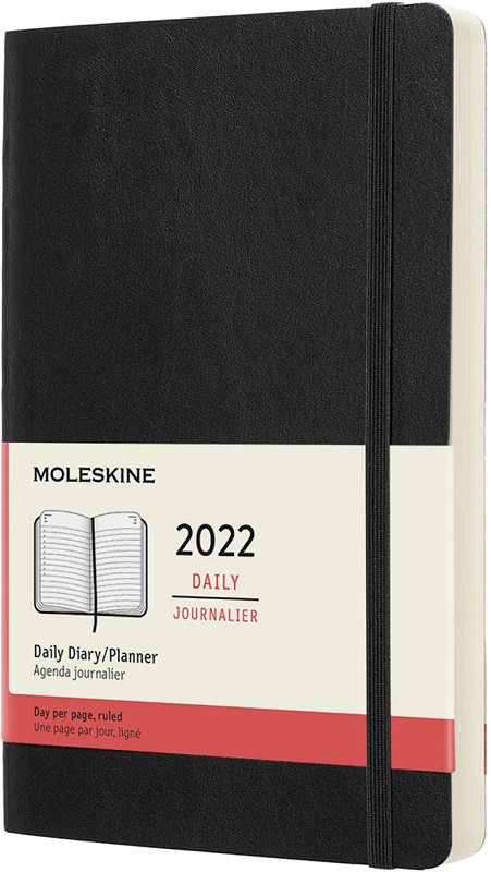 Щоденник Moleskine «Daily / Journalier» 2022 середній / чорний / твердий