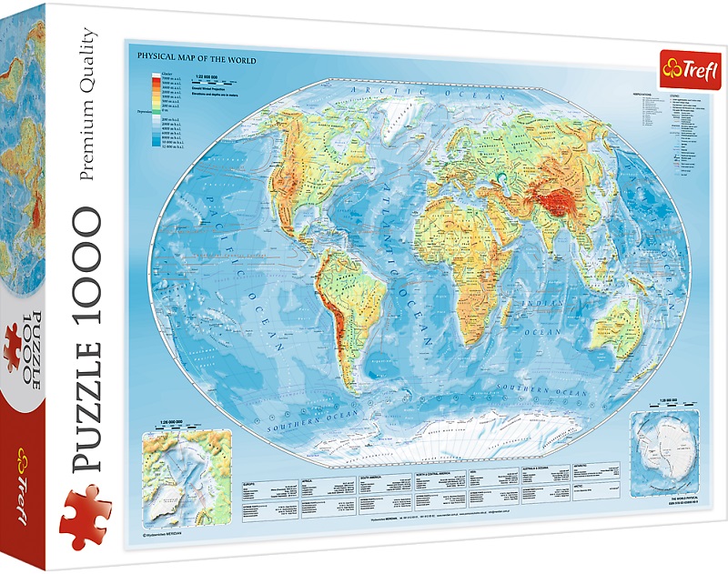 Пазли 1000 «Фізична карта світу»