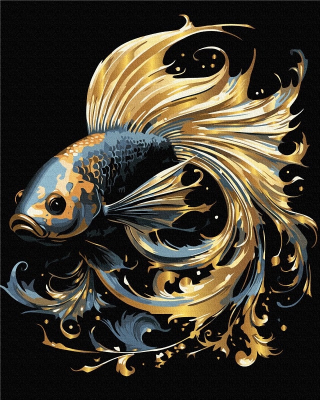 Картина за номерами на підрамнику 40*50 см «Чарівна рибка»