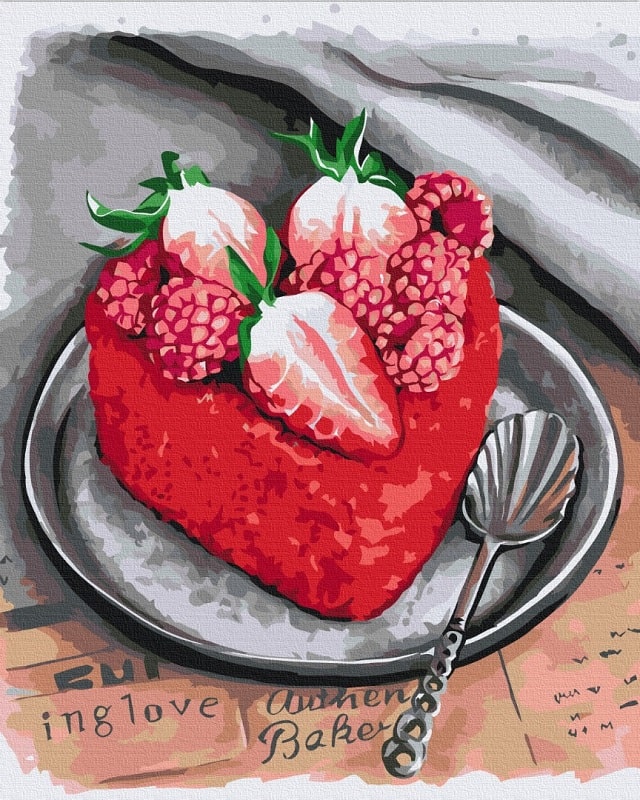 Картина за номерами на підрамнику 40*50 см «Любов на десерт»