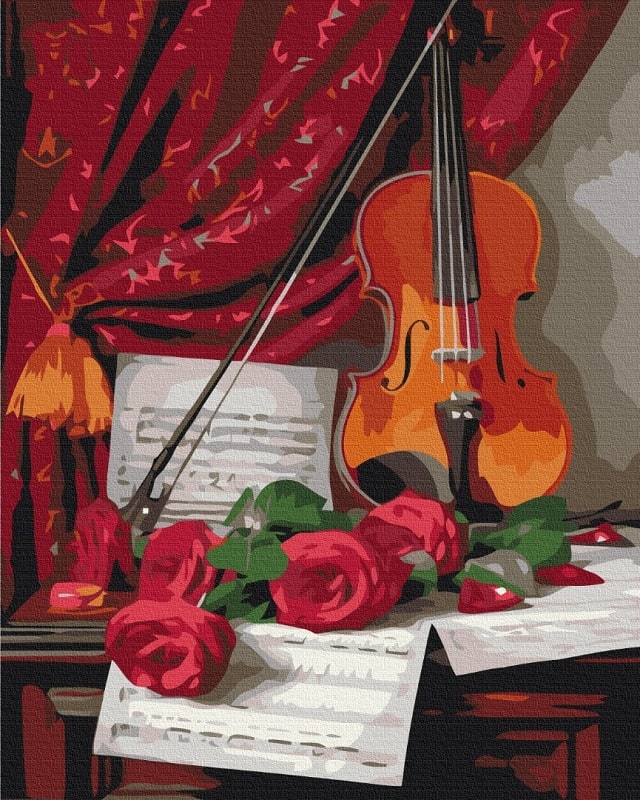 Картина за номерами на підрамнику 40*50 см «Музика квітів»