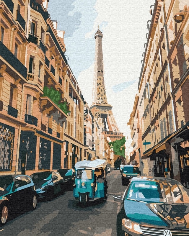 Картина за номерами на підрамнику 40*50 см «Туристичний Париж»