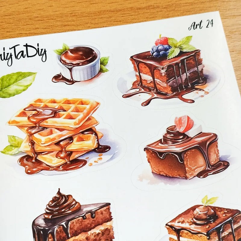 Стікер лист з наклейками Art 24 «Шоколад»