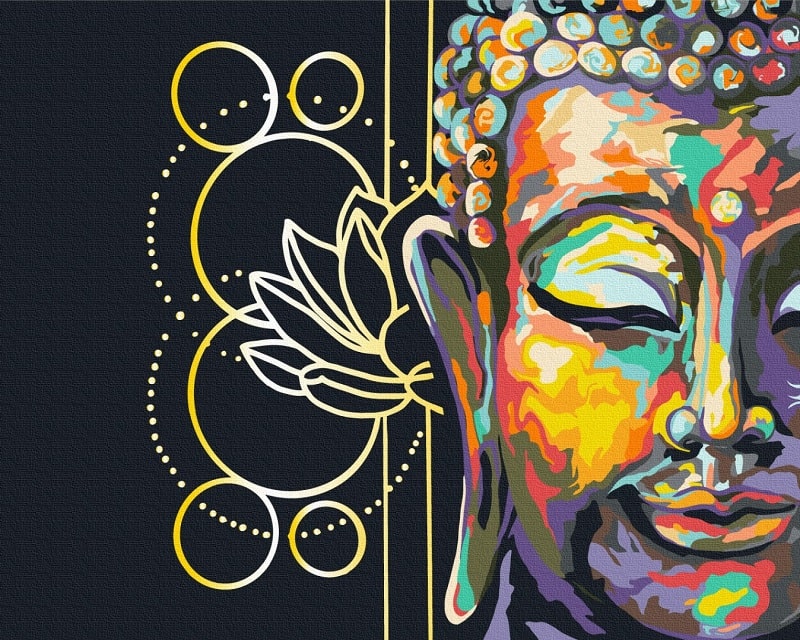Картина за номерами на підрамнику 50*40 см «Символіка Будди»