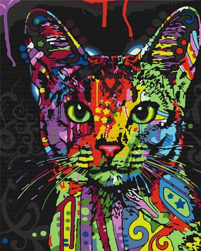 Картина за номерами на підрамнику 40*50 см «Абісинська кішка»
