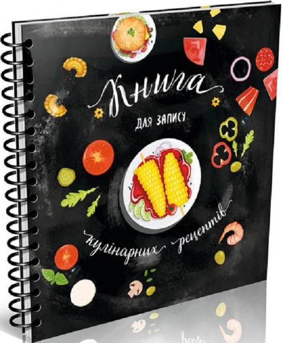 Книга для запису кулінарних рецептів. Kids menu (чорна)