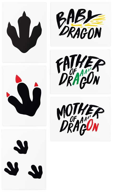 Тимчасові тату «Dragon Family Set»