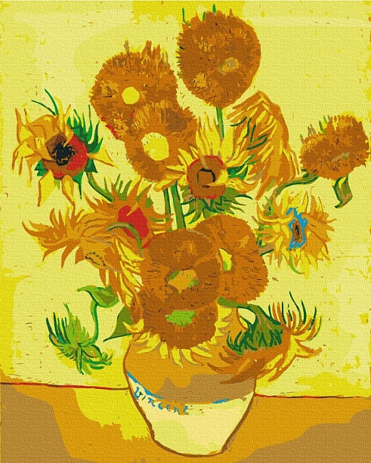 Картина за номерами на підрамнику 40*50 см «Ван Гог. Соняшники. Репродукція»
