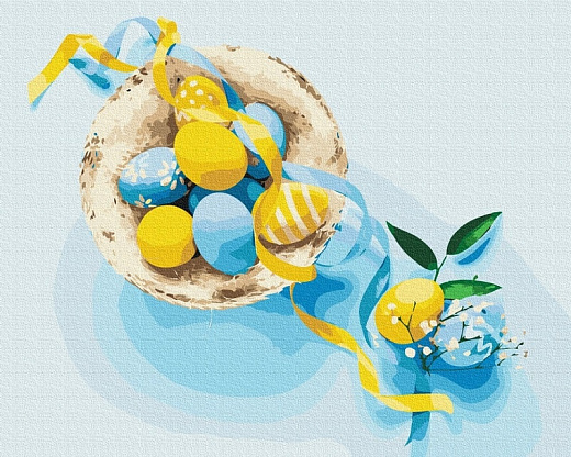 Картина за номерами на підрамнику 50*40 см «Український Великдень»
