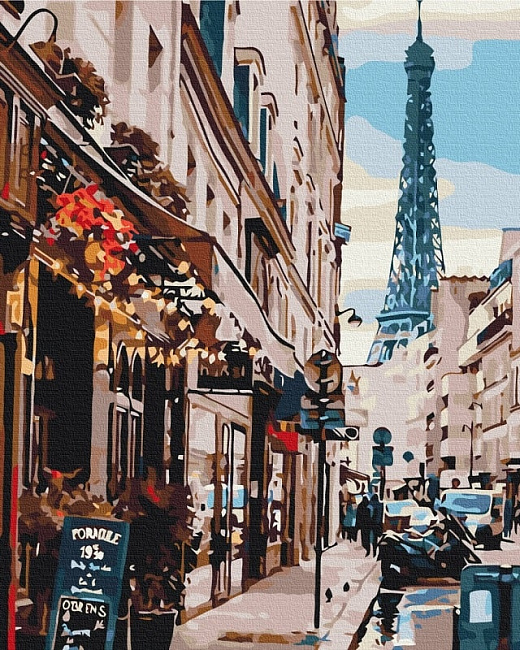 Картина за номерами на підрамнику 40*50 см «Париж з-за рогу»