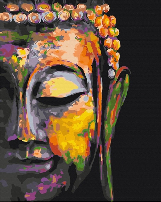 Картина за номерами на підрамнику 40*50 см «Різнобарвний Будда»