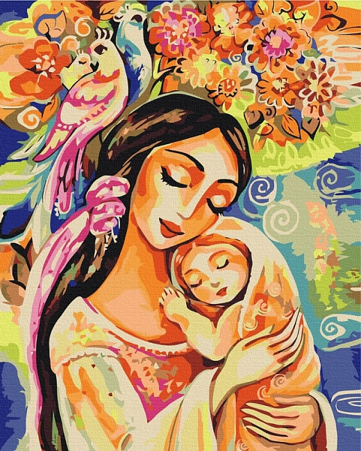 Картина за номерами на підрамнику 40*50 см «Материнська любов»