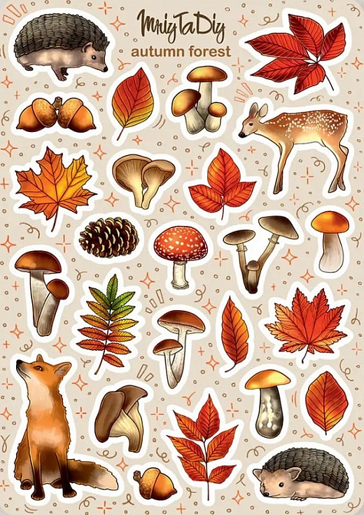 Стікер лист з наклейками «Autumn Forest»