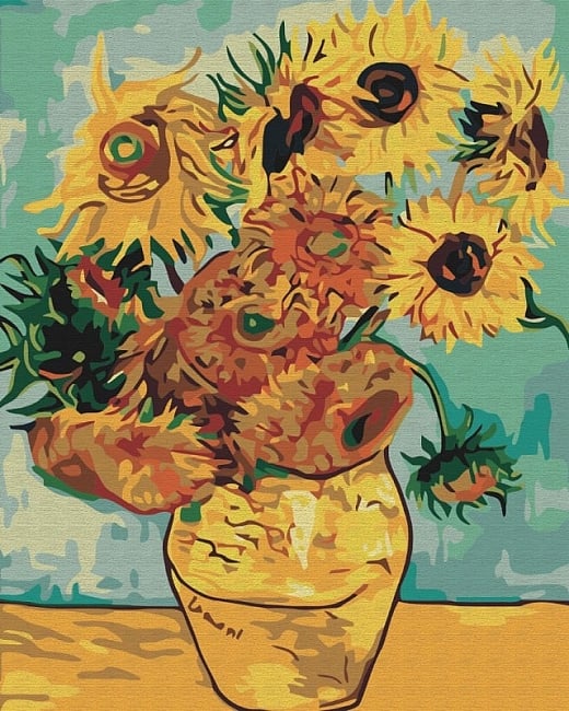 Картина за номерами на підрамнику 40*50 см «Ван Гог. Соняшники»